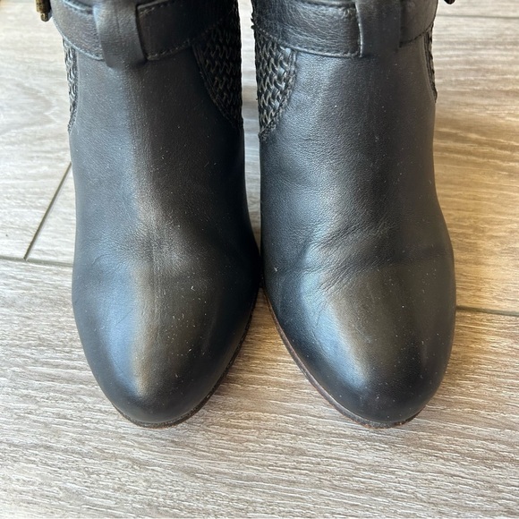 Lottusse Braided Leather  Heeled Boots with Fringe Made in Spain - Picture 4 of 12